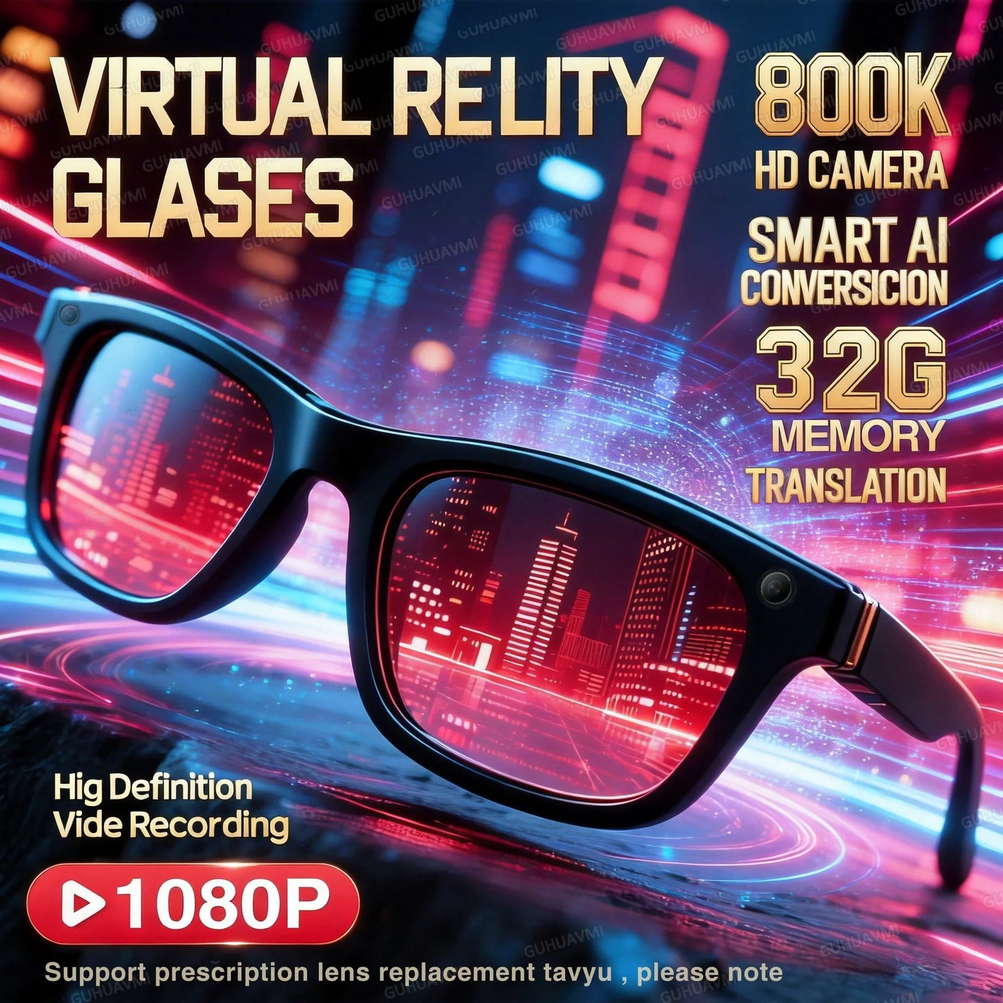 Smart AI Video Glasses